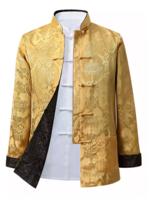 middle-aged and elderly men's spring and autumn long sleeve Tang suit
